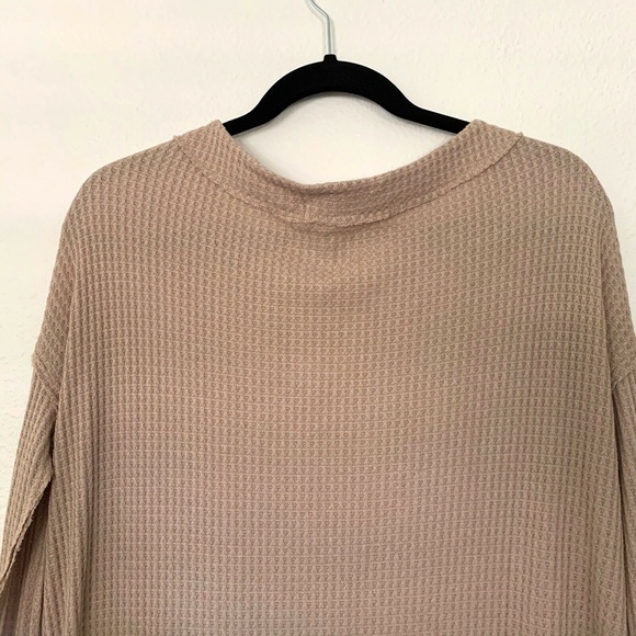 Free People Tan Sand North Shore Thermal Top - Picture 7 of 8